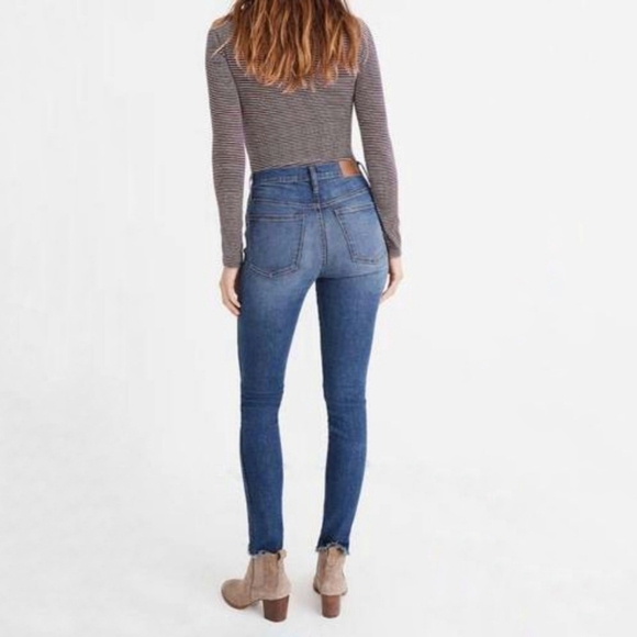 Madewell - 10" High Rise Skinny Blue Denim Jeans Brockton Wash - 28 - Like New! - Picture 2 of 11